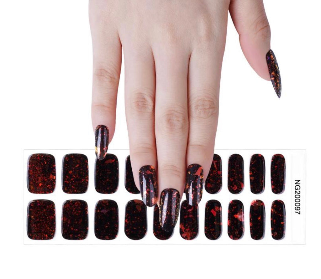 Semi Cured Gel Wraps 097 | Salon Finish Nail Wraps UK