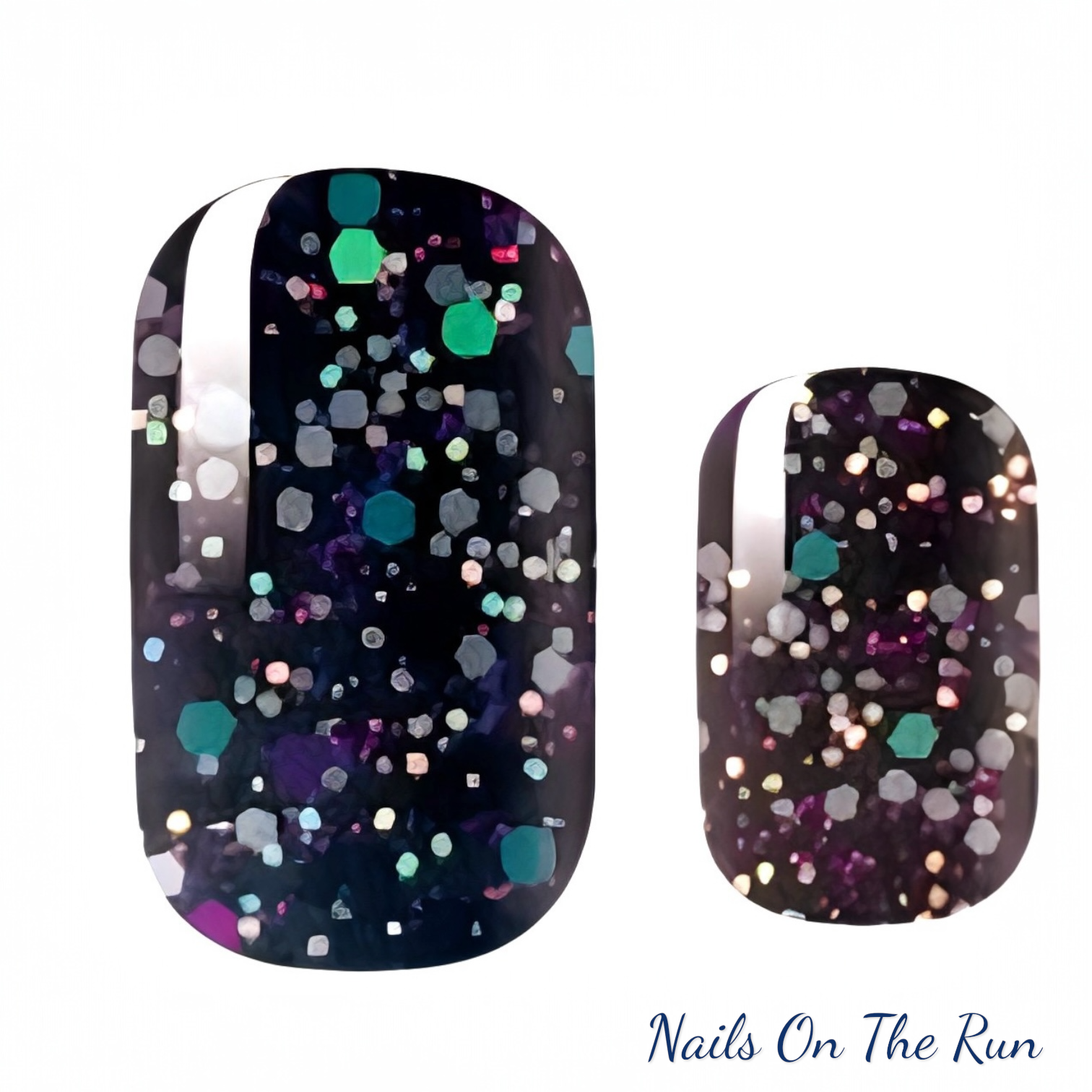 Nail Polish Wraps JK001 | Easy Apply Nail Stickers UK - £2.25