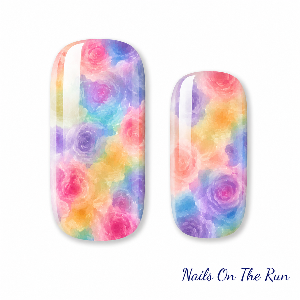 Nail Polish Wraps JK2160 | Easy Apply Nail Stickers UK - (not as bright as photo) £2.25