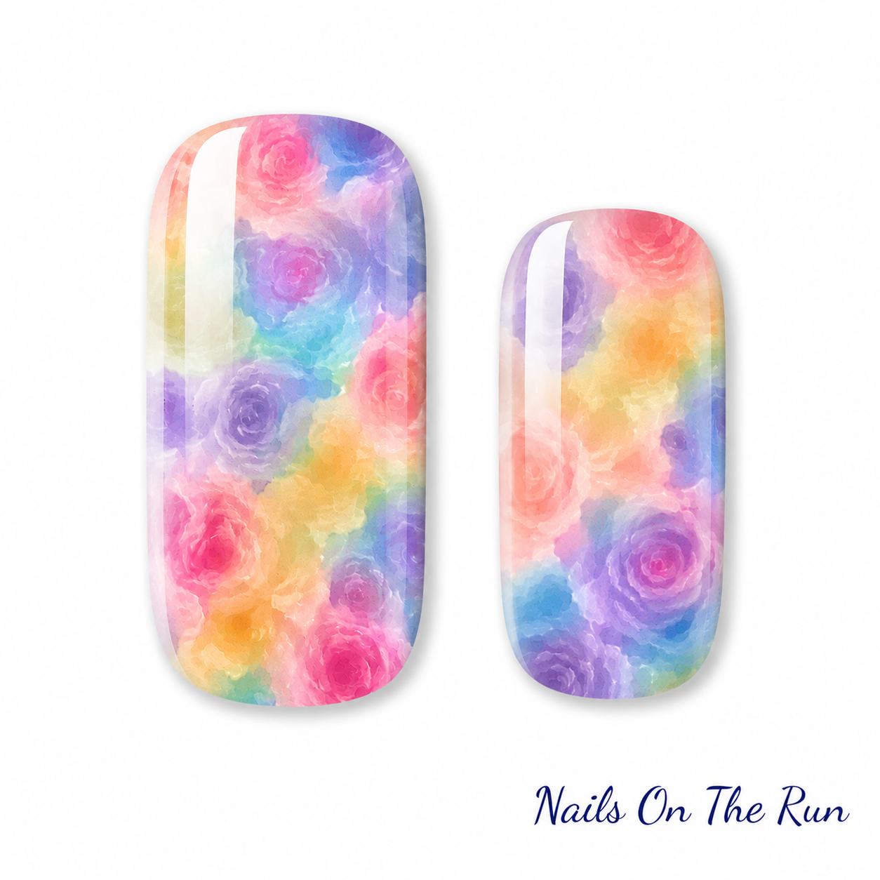 Nail Polish Wraps JK2160 | Easy Apply Nail Stickers UK - (not as bright as photo) £2.25