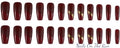 Press On Nails PON007 | Coffin Medium False Nails UK