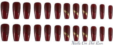 Press On Nails PON007 | Coffin Medium False Nails UK