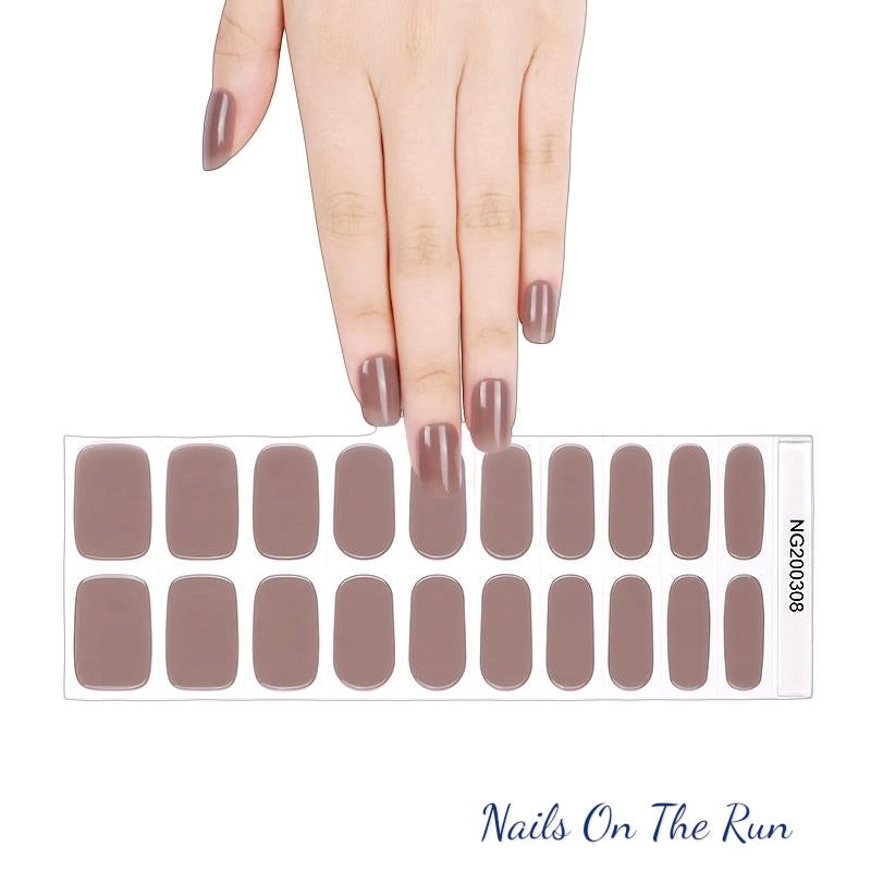 Semi Cured Gel Nail Wraps 308 | Salon Finish Nail Wraps UK