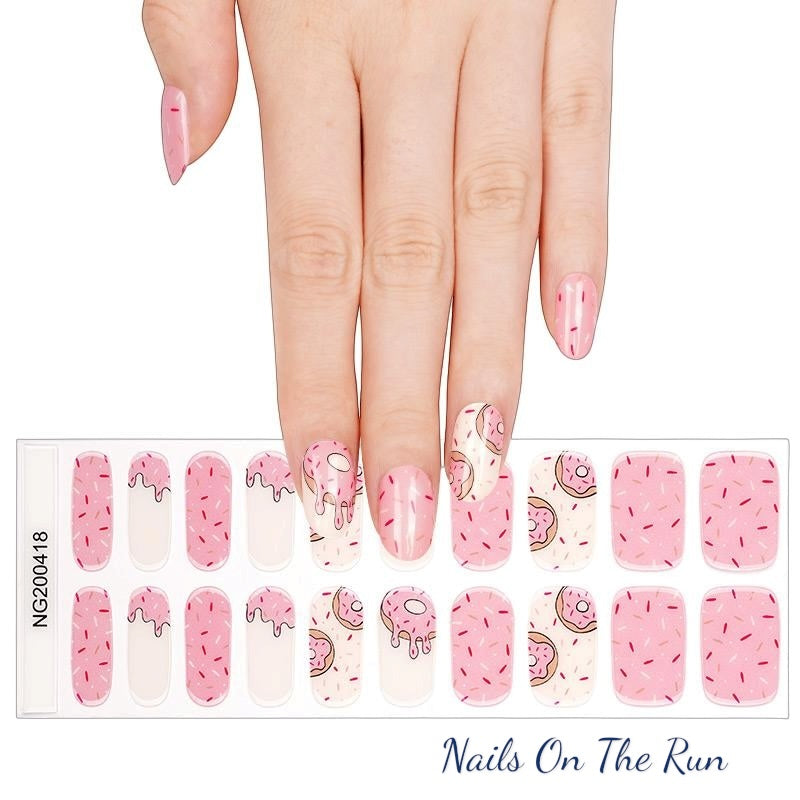 Semi Cured Gel Nail Wraps 418 | Salon Finish Nail Wraps UK