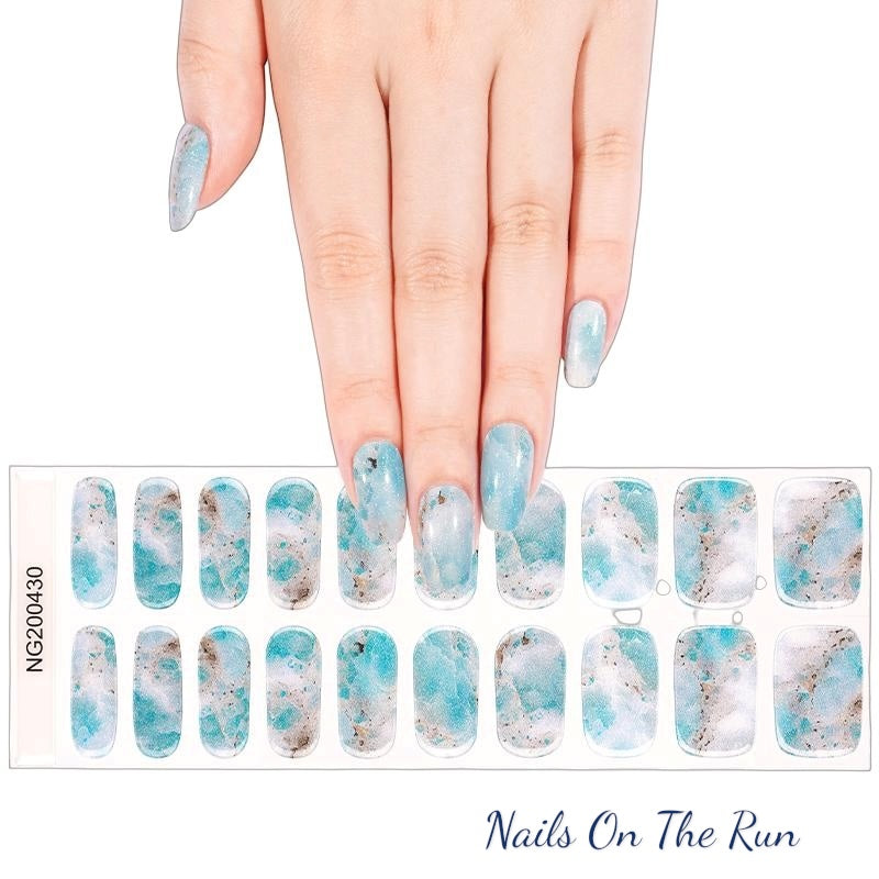 Semi Cured Gel Nail Wraps 430 | Salon Finish Nail Wraps UK