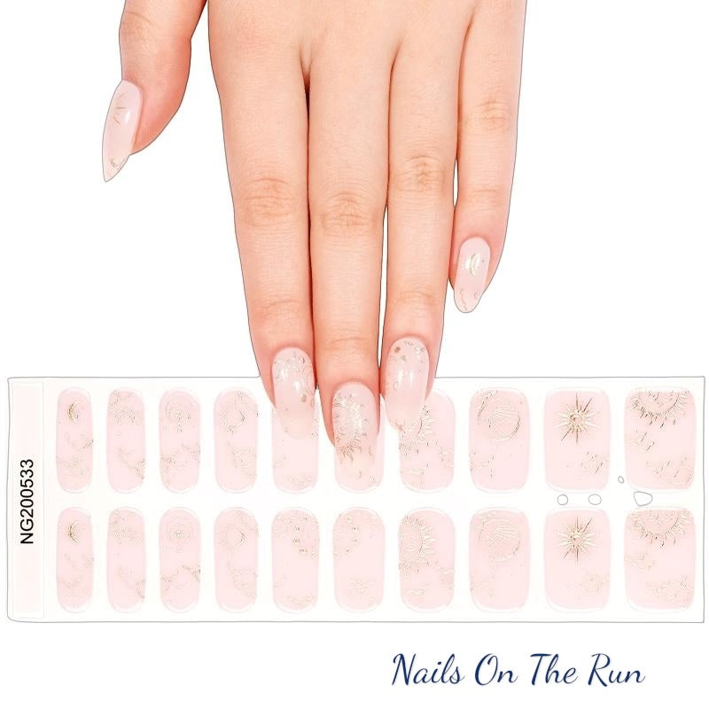 Semi Cured Gel Nail Wraps 533 | Salon Finish Nail Wraps UK
