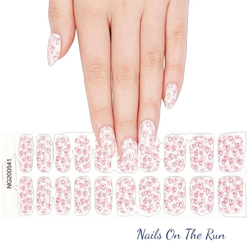 Semi Cured Gel Nail Wraps 541 | Salon Finish Nail Wraps UK