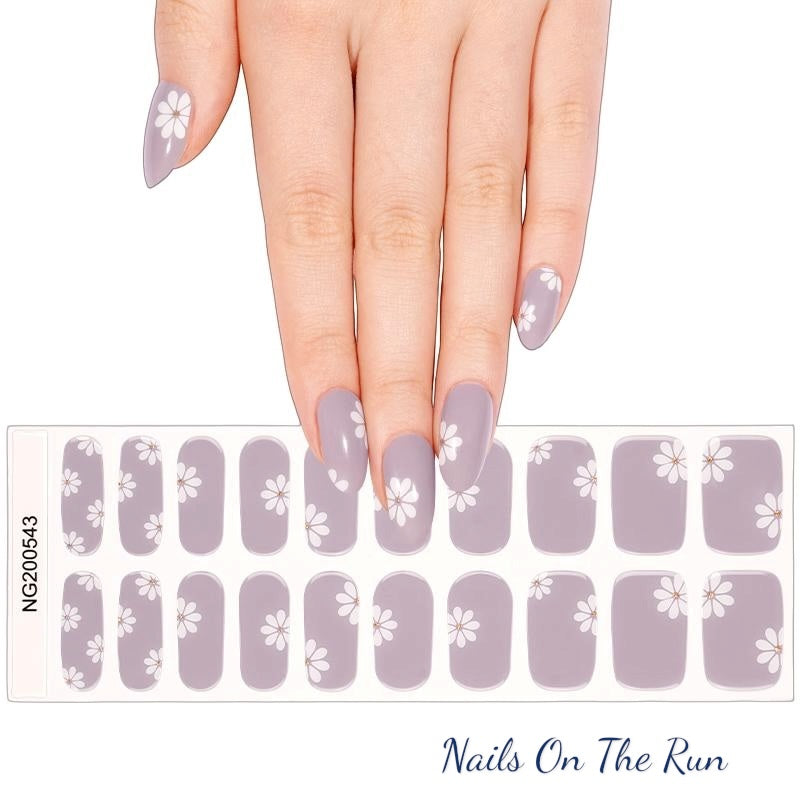 Semi Cured Gel Nail Wraps 543 | Salon Finish Nail Wraps UK