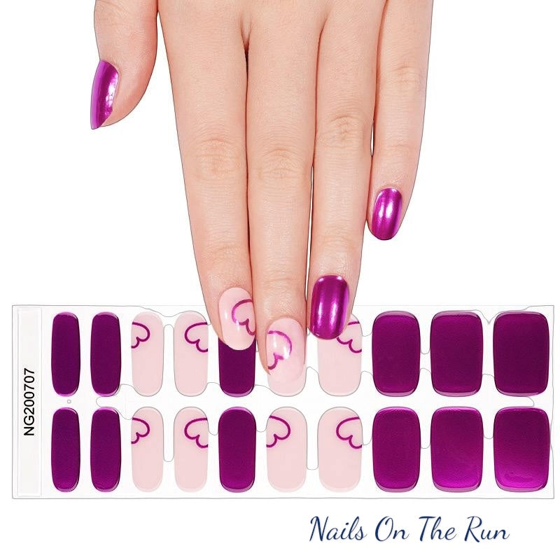 Semi Cured Gel Nail Wraps 707 | Salon Finish Nail Wraps UK
