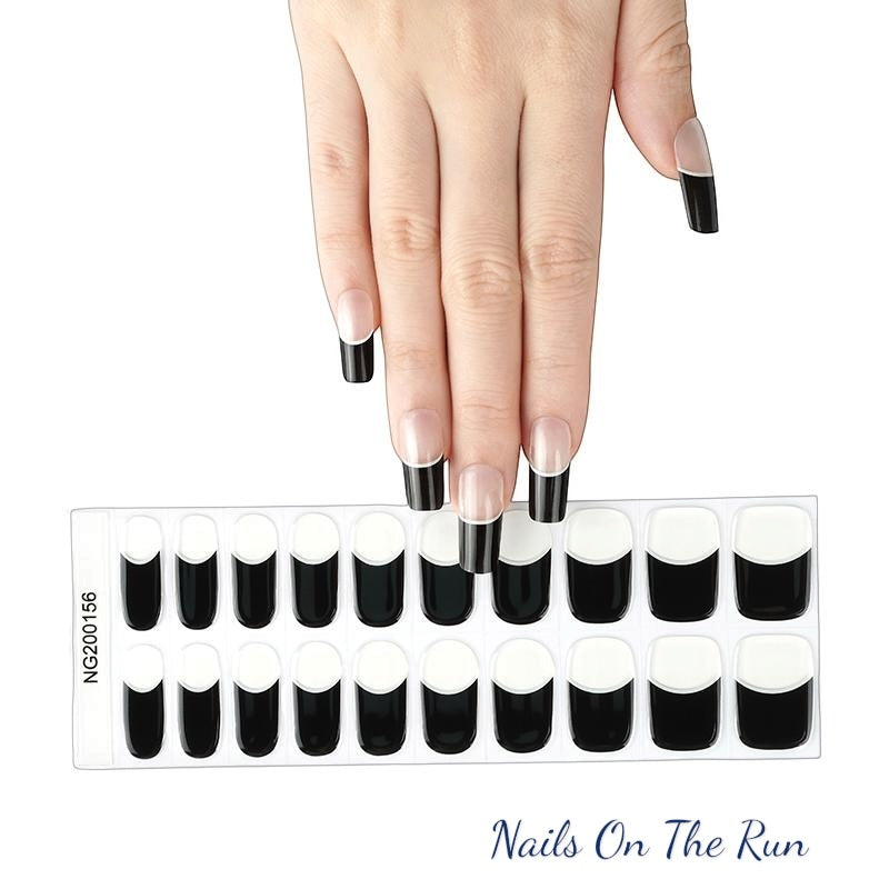 Semi Cured Gel Nail Wraps 156 | Salon Finish Nail Wraps UK - CLEAR BACKGROUND