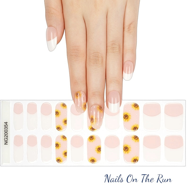Semi Cured Gel Nail Wraps 354 | Salon Finish Nail Wraps UK