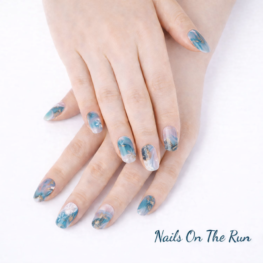 Semi Cured Gel Nail Wraps 034 | Salon Finish Nail Wraps UK