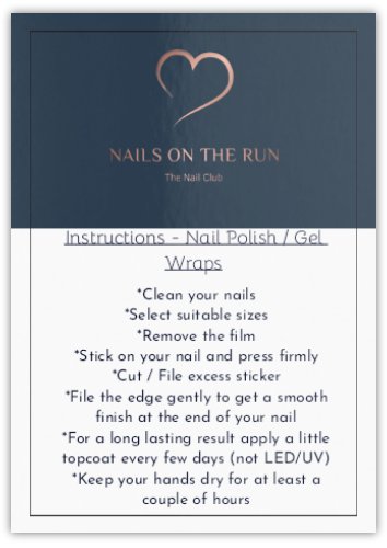 Gel Nail Wraps G070 | No Cure Gel Polish Nail Wraps UK
